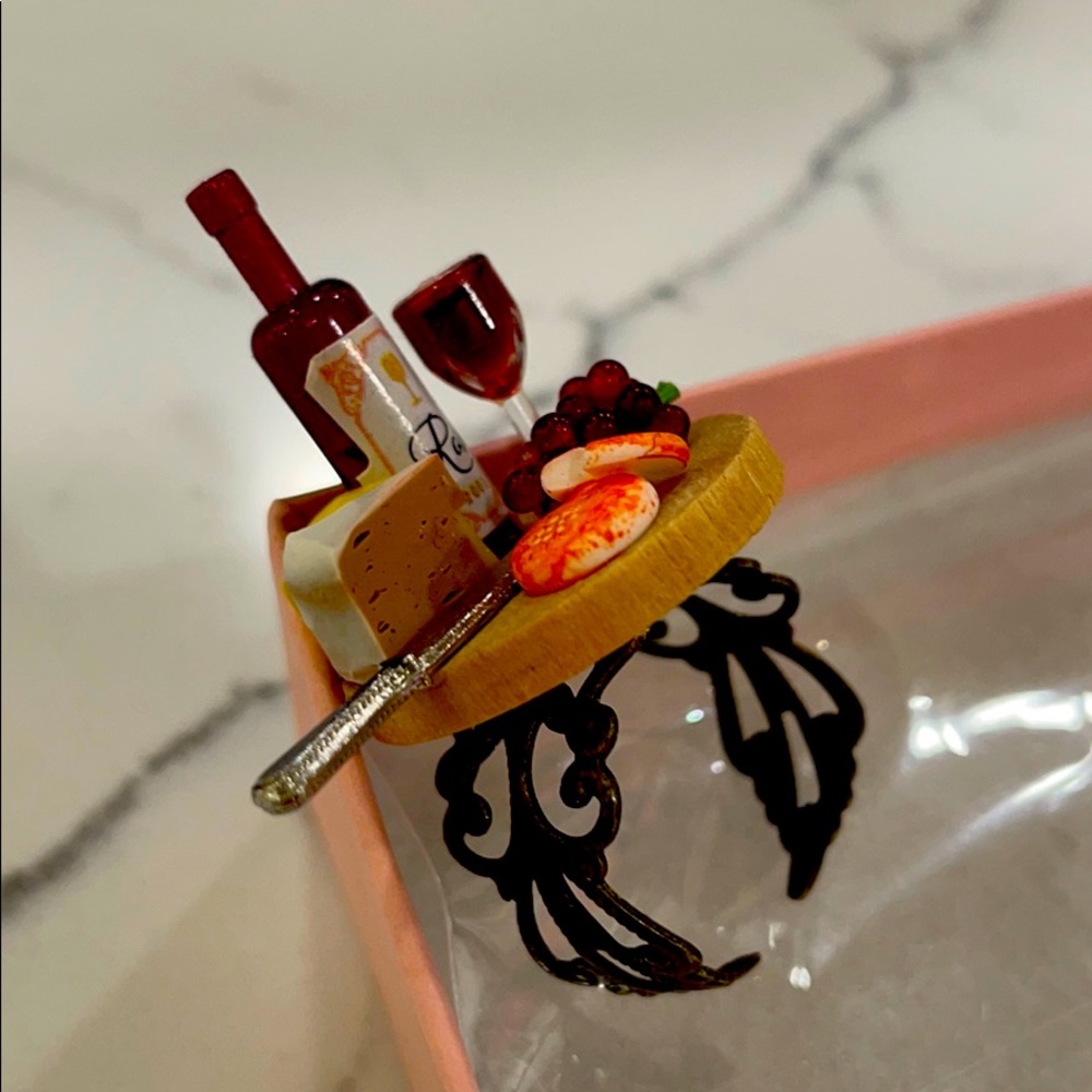 Retired Etsy Shop Cheese Plate Simulated Food Ring